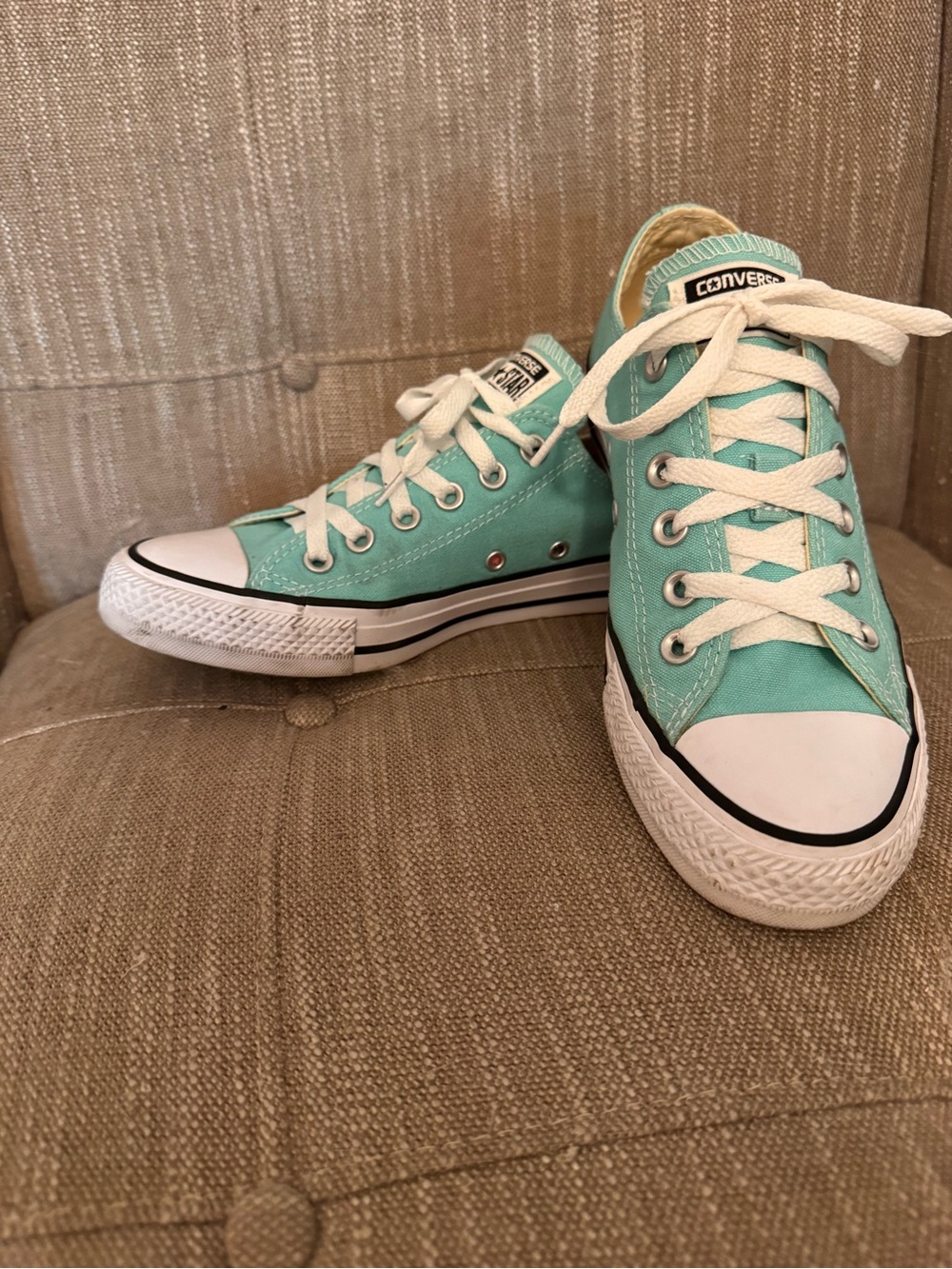 Converse Low Top Sneakers in Aqua/Turquoise